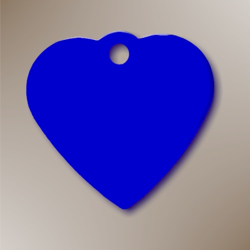 Aluminium Heart 32mm DARK BLUE (Pack of 10)