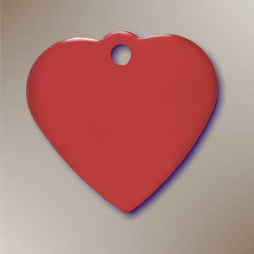 Aluminium Heart 32mm RED (Pack of 10)