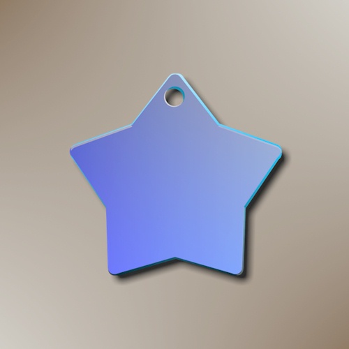 Anodised Aluminium Star 25mm LIGHT BLUE (Pack of 10)