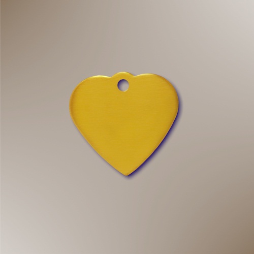 Aluminium Heart 19mm GOLD (Pack of 10)