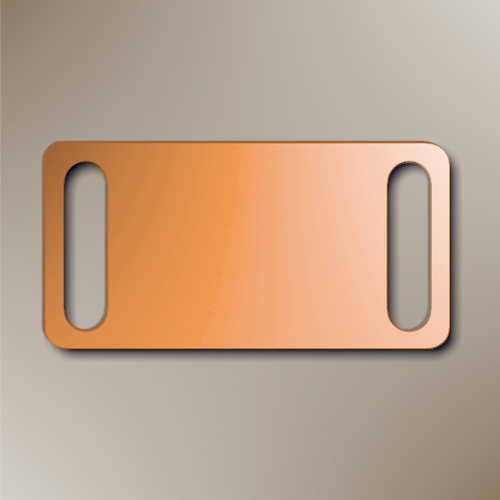 Aluminium Slider 50 x 30mm ORANGE (Pack of 10)
