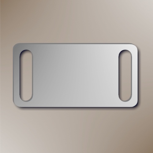 Aluminium Slider 50 x 30mm SILVER (Pack of 10) - Click Image to Close