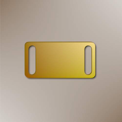 Aluminium Slider 45 x 22mm GOLD (Pack of 10)
