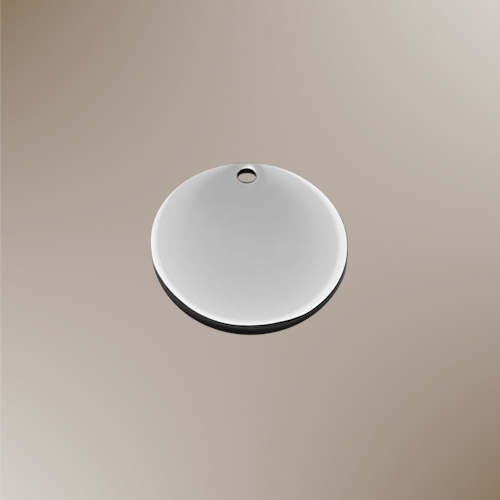 Silver Disc Tag - 22mm wide - 5-PACK